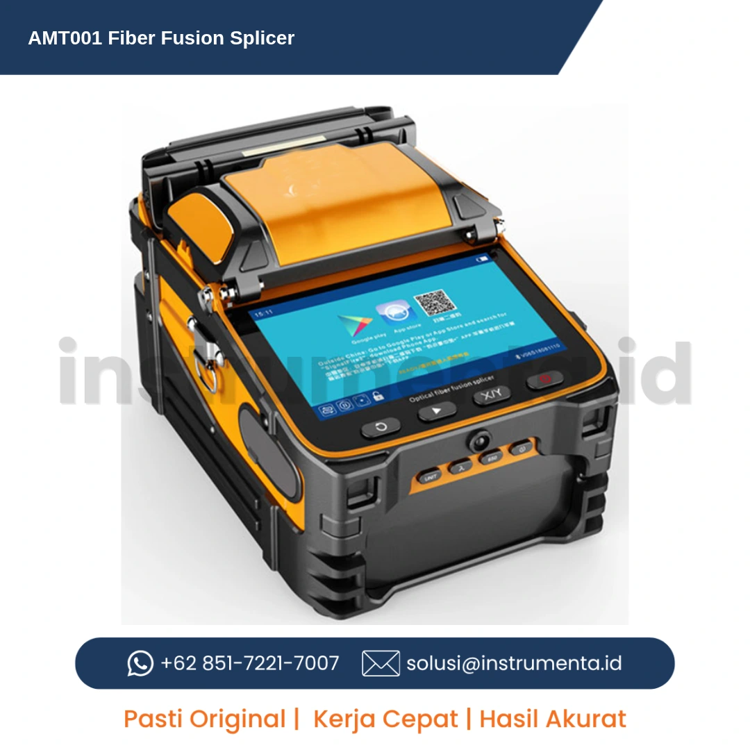 Official Supplier AMT001 Fiber Fusion Splicer Alat Penyambung Kabel Serat Optik Digital Presisi Tinggi